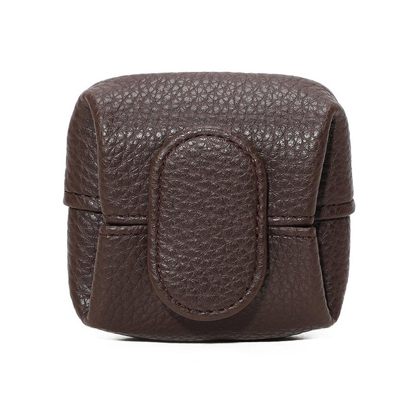 Simple coin purse with lychee pattern, portable mini women's fashion bag